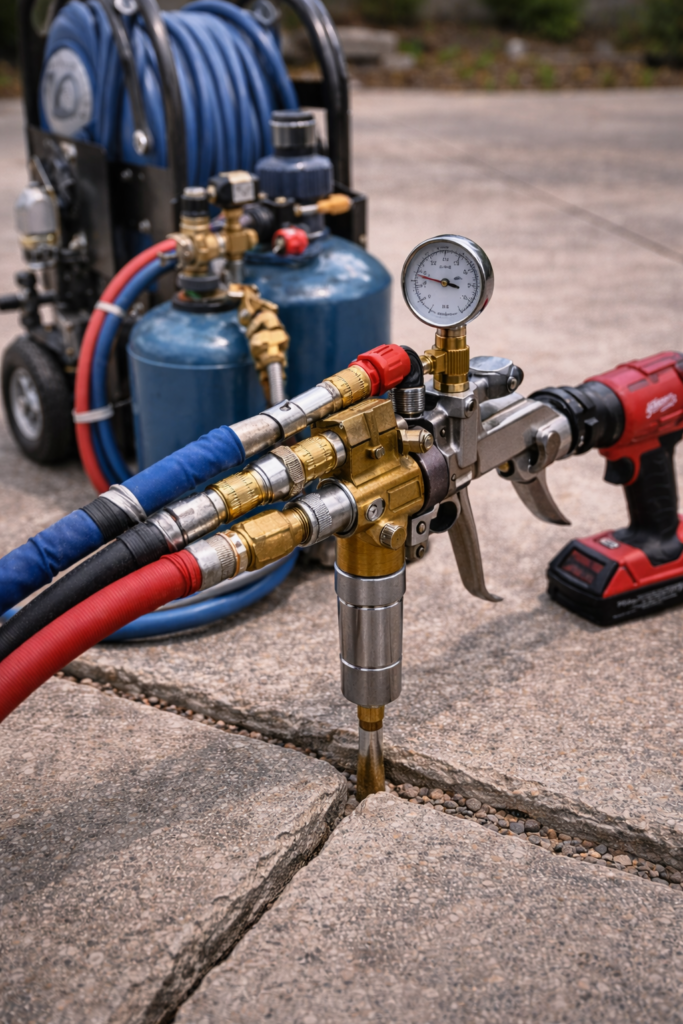 concrete slab raising foam equipment 2