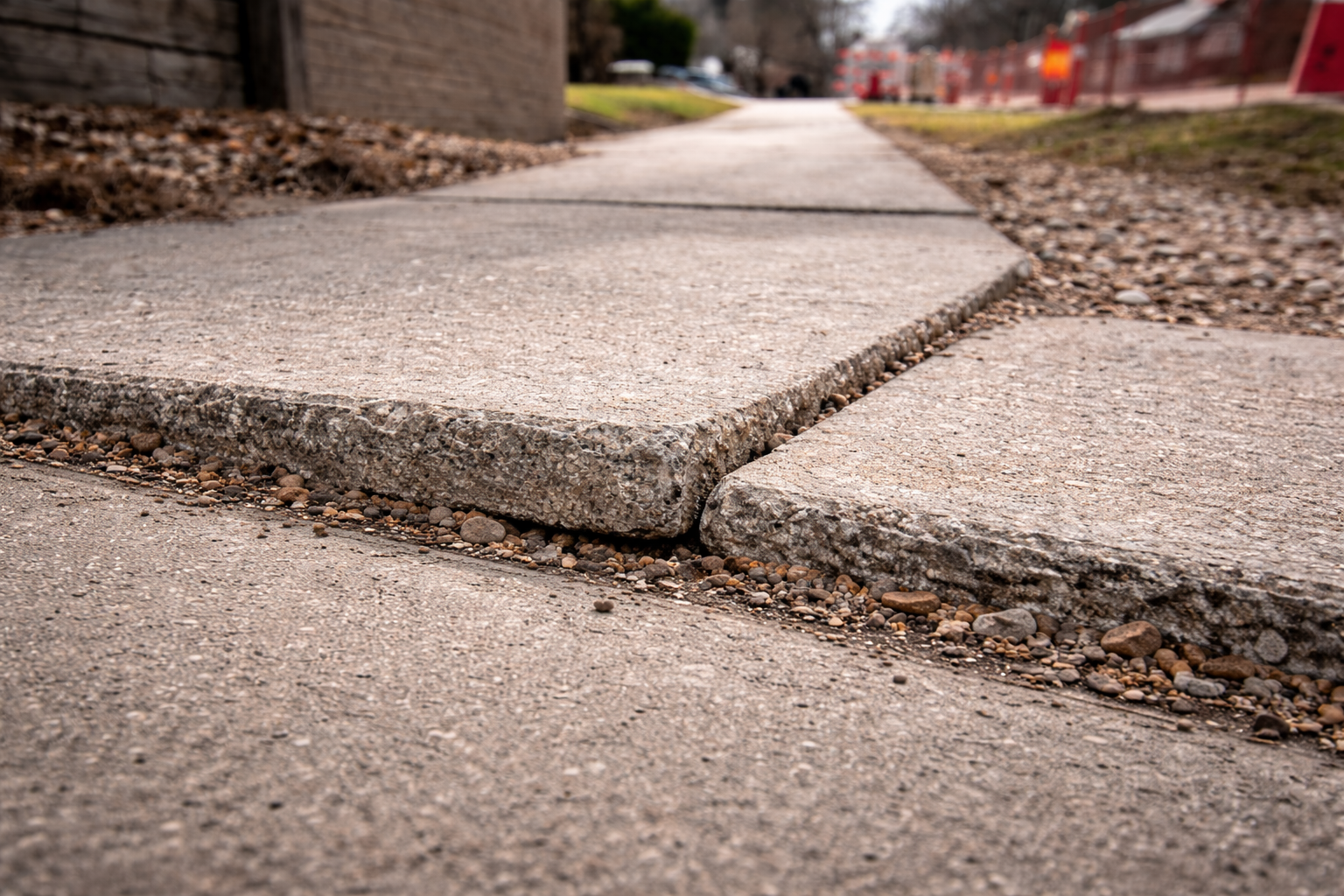 Sidewalk Leveling uneven sidewalk trip hazard in goshen